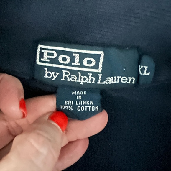 VINTAGE POLO BY RALPH LAUREN 1/4 ZIP BLUE PULLOVER - Picture 4 of 7